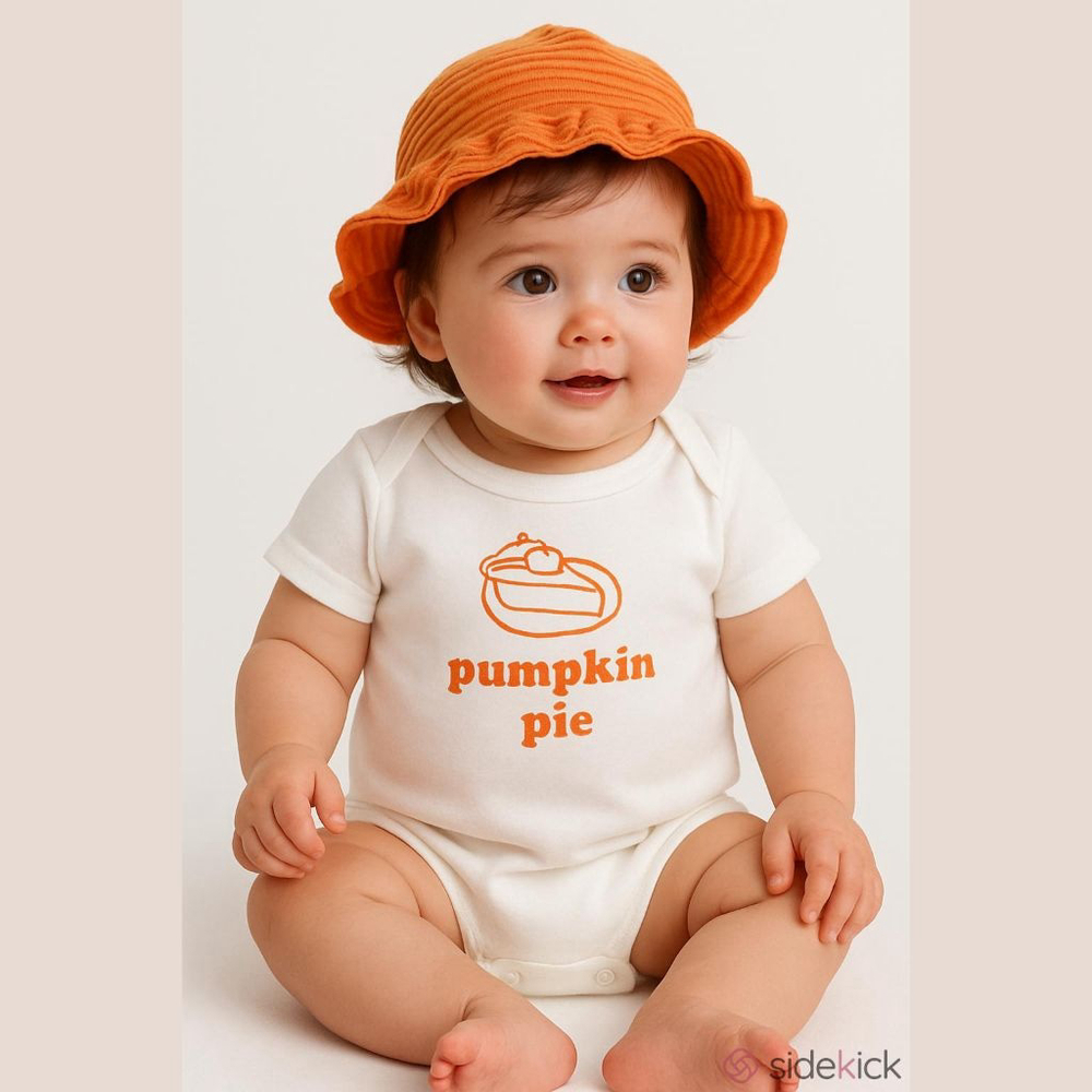 Baby Cat & Jack Pumpkin Pie Romper Hat Set